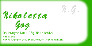 nikoletta gog business card